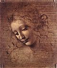 Leonardo da Vinci - Female Head painting